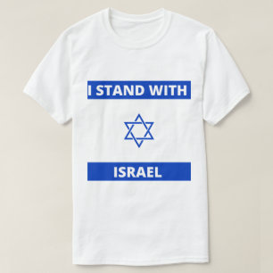 T-shirt Je Suis Avec Le Drapeau D'Israël