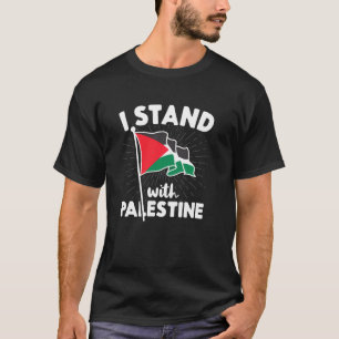 T-shirt Je Suis Avec Le Drapeau Palestine Arabe Liberté No