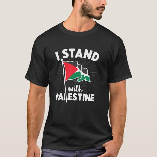 T-shirt Je Suis Avec Le Drapeau Palestine Arabe Liberté No (Devant)