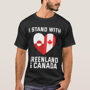 T-shirt Je Suis Avec Le Groenland Et Le Canada