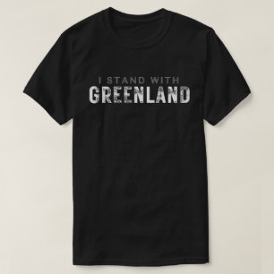 T-shirt Je suis avec le Grunge Gris Texte du Groenland