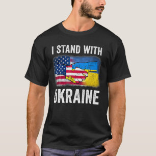 T-shirt Je Suis Avec Le Soutien De L'Amour Du Drapeau Ukra