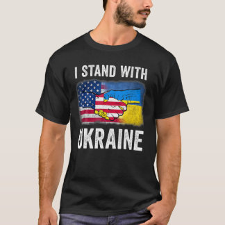 T-shirt Je Suis Avec Le Soutien De L'Amour Du Drapeau Ukra