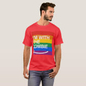 T-shirt Je suis AVEC LE ZOMBI (Devant entier)