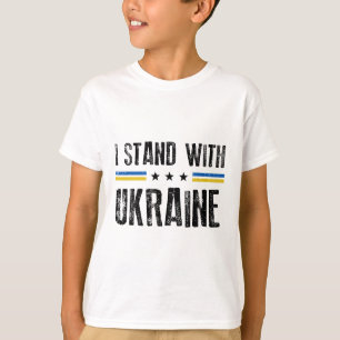 T-shirt Je suis avec les lignes ukrainiennes Soutien ukrai