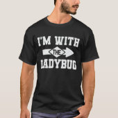 T-shirt Je suis avec l'Halloween de Ladybug Funny Couple (Devant)