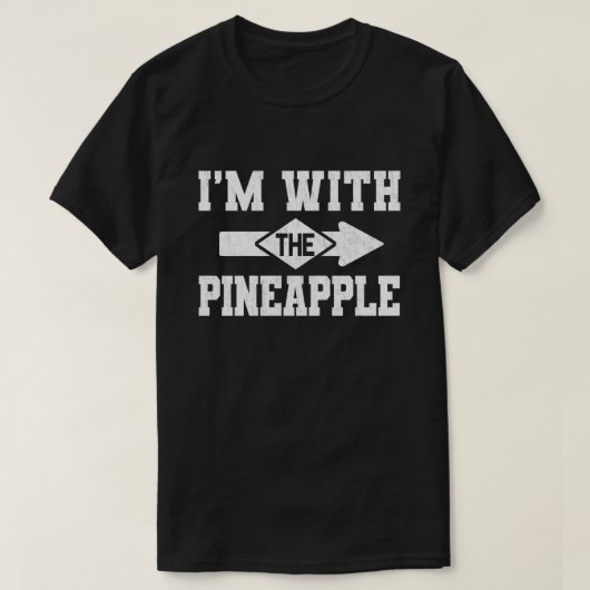 T-shirt Je suis avec l'Halloween de l'ananas drôle (Design devant)