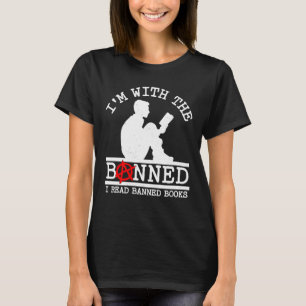 T-shirt Je suis avec l'interdit Je lis des livres interdit