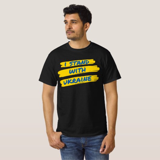 T-shirt Je suis avec l'Ukraine (Devant entier)
