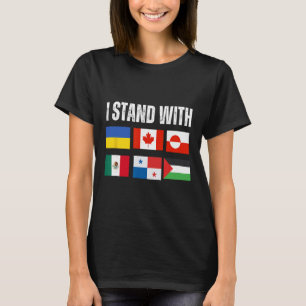 T-shirt Je suis avec l'Ukraine Canada Groenland Mexique Pa