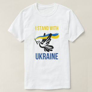 T-shirt Je suis avec l'Ukraine – Conception de la colombe 