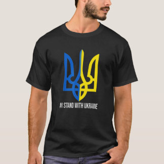 T-shirt Je Suis Avec L'Ukraine Drapeau Soutien Ukraine Ukr