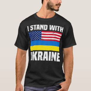 T-shirt Je Suis Avec L'Ukraine Femmes Hommes Américain Ukr