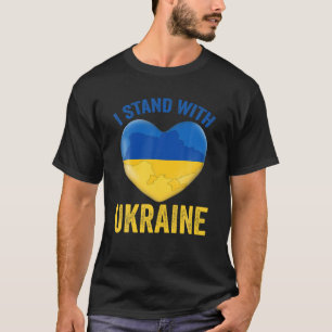 T-shirt Je Suis Avec L'Ukraine Le Drapeau Ukrainien Soutie