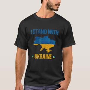 T-shirt Je Suis Avec L'Ukraine Le Drapeau Ukrainien Su Por