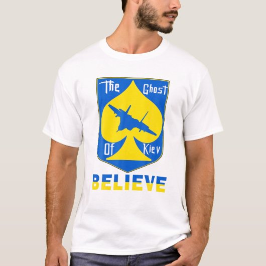 T-shirt Je Suis Avec L'Ukraine, Le Fantôme De Kiev (Devant)