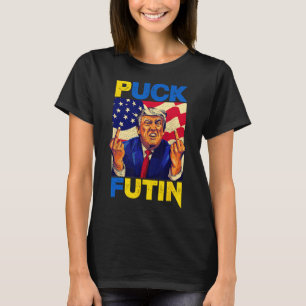 T-shirt Je suis avec l'Ukraine Mème Trump Puck Futin Vinta