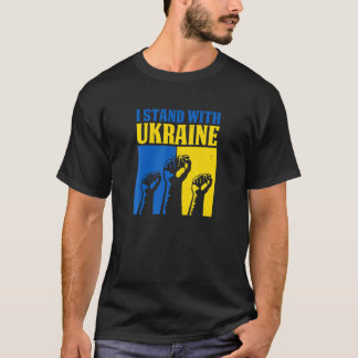 T-shirt Je Suis Avec L'Ukraine Pour Soutenir Le Drapeau Uk