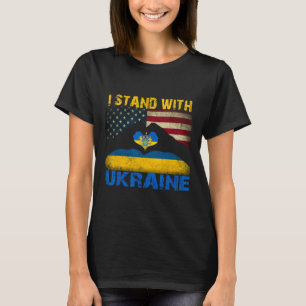 T-shirt Je suis avec l'Ukraine soutien à l'Ukraine Amour F