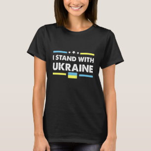 T-shirt Je Suis Avec L'Ukraine Un Drapeau Ukrainien Fort