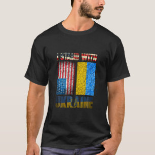 T-shirt Je Suis Avec L'Ukraine USA Soutenir L'Ukraine Ukra