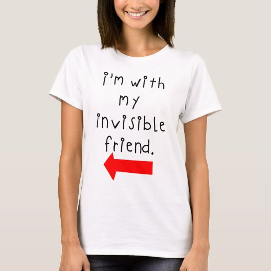 T-shirt Je suis avec mon ami invisible (Devant)