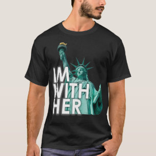 T-shirt Je suis avec sa statue de la Liberté