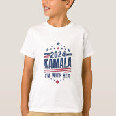 T-shirt Je suis avec son vote Kamala pour 2024 Kamala-Harr (Devant)