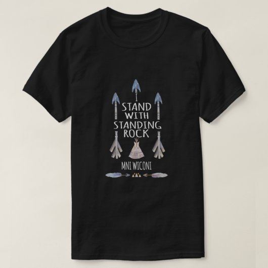T-shirt Je Suis Avec Standing Rock NO DAPL Classic (Design devant)