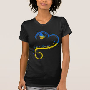 T-shirt Je suis avec Ukraine Dove Drapeau Paix Free Ukrain