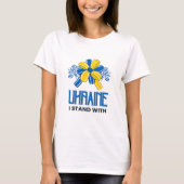 T-shirt Je suis avec Ukraine Flag - Soutenez les Ukrainien (Devant)