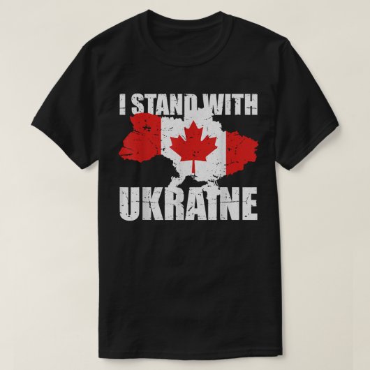 T-shirt Je Suis Avec Ukraine Le Canada Appuie Le Stro Ukra (Design devant)