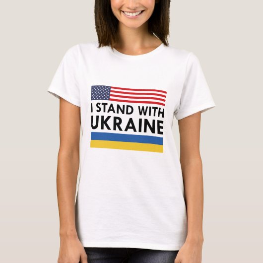 T-shirt Je Suis Avec Ukraine USA (Devant)
