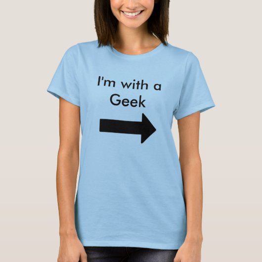 T-shirt Je suis avec un geek (Devant)