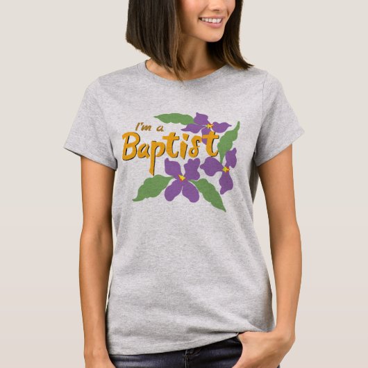 T-shirt Je suis Baptiste (Violets) (Devant)