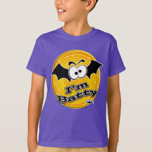 T-shirt Je suis Batty Orange et Yellow Swirl