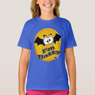 T-shirt Je suis Batty Orange et Yellow Swirl