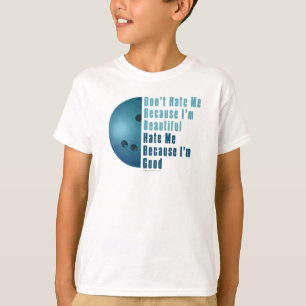 T-shirt Je Suis Beau Je Suis Bon Bowling Bleu