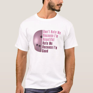T-shirt Je Suis Beau Je Suis Bon Bowling Rose