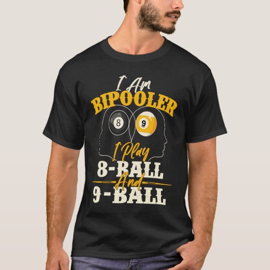 T-shirt Je Suis Bipooler Snooker Jeu Billard Pool Joueur (Devant)