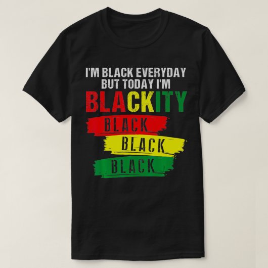T-shirt Je suis Black Black African American Black Power J (Design devant)