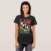 T-shirt Je Suis Black Excellence Afro Pride Junetdix (Devant entier)