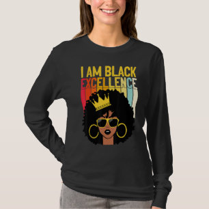 T-shirt Je Suis Black Excellence Melanin Queen Afro Femmes