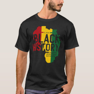 T-shirt Je Suis Black History Melanin Afro African Pride B