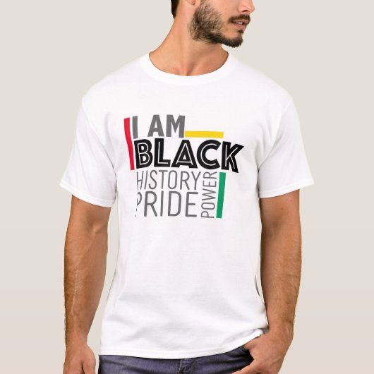 T-shirt Je Suis Black History Power Pride Afro American Me (Devant)