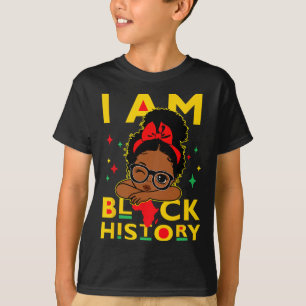 T-shirt Je Suis Black History Shirt Pour Enfants Filles Bl