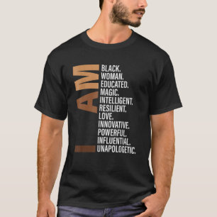 T-shirt Je Suis Black Woman Black History Mois Unapologeti