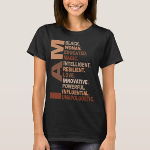 T-shirt Je Suis Black Woman Black History Mois Unapologeti