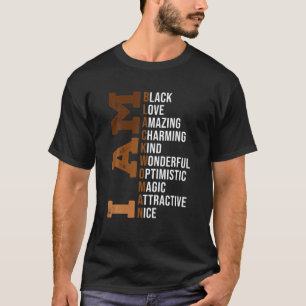 T-shirt Je suis Black Woman Melanin Africain Américain BHM