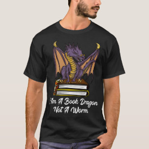T-shirt Je Suis Book Dragon Not Worm Lecture Imaginaire